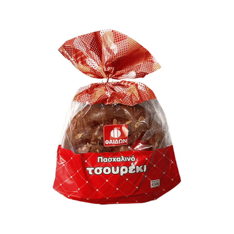 Tsoureki Osterbrot mit Ei (450g) Fedon von Fedon bei Araxxon  - Hochwertiges griechisches Produkt.   Tsoureki Osterbrot mit Ei (450g) Fedon από Fedon στο Araxxon  - Αυθεντικό ελληνικό προϊόν.